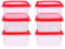 HOMESHOPA Plastic Food Storage Containers, 6 Pack 500ml Square Clear Leakproof Airtight Storage Box, BPA-Free Reusable & Stackable Meal Prep Lunch Boxes, Microwave Freezer & Dishwasher Safe