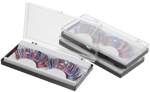 FRCOLOR Lot de 6 paires de cils de performance - Buse de pulvérisation de parfum vintage - Pour coiffures hautes, bouclés - Verres décoratifs - Pour yaourtière, cils - Multicolore - Faux Halloween