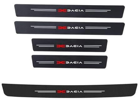 5 Stück Auto Einstiegsleisten Schutz für Dacia Jogger 2021-2024,Kohlefaser Auto Türeinstiegsschutz Aufkleber Tür Schritt Platte Abdeckung