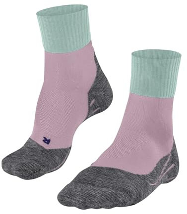 FALKE Damen Wandersocken TK2 Explore Cool Short W Sso Lyocell Funktionsmaterial antiblasen dick 1 Paar, Rosa Thulit 8663, 35-36