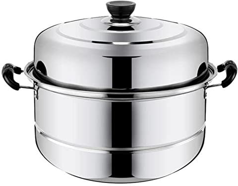 Vaporera de Acero Inoxidable Olla de Vapor de Acero Inoxidable Olla de Vapor de Alimentos de Doble Capa Kit de Olla para Sopa Accesorios Accesorios de Cocina Accesorios 1 Pieza (Co