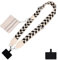 Risipu Handykette Universal mit Tasche, Clip und Go Handygurt mit Reißverschluss Geldbörse, Verstellbarer Umhängegurt für Damen (White)