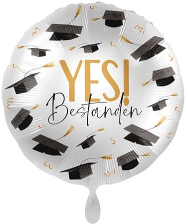 NEU Folienballon - YES! Bestanden - ca. 45cm Durchmesser