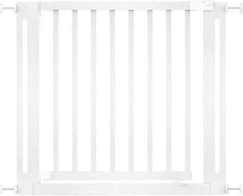 Safetots Wooden Elegance Gate, White, 87cm - 95cm, Pressure Fit Safety Gate, 65cm Extra Wide Doorway, One Piece Extra Wide Gate for Stairs, Hallways and Doors, Stylish Design Easy Installation