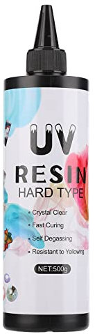 UV Resin Handworked DIY, Transparent Anti Yellowing Fast Curing Clear UV Glue Adhesive for Craft Decorations, Jewelry Making and More (500g)