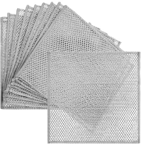 Ipetboom 10 Stück Drahtwaschlappen 7 8 X 7 8 Cm. 8-Zoll-Geschirrtücher Scheuerschwämme Kratzfester Draht Wiederverwendbare Putzlappen Küchenwaschtücher