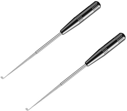 Lotsdonxia 2-teiliges Angelhaken-Entfernungsset aus Edelstahl mit Demontagewerkzeug und schützendem Aufbewahrungsrohr, langlebig, tragbar zum Fangen und Lösen (schwarz)