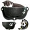 BEAHING Cat Window Bed, Suction Cup Cat Bed Window 20 x 11 x 11 Half-moon Shape Cat Window Hammock Washable Cat Car Hammock Soft Cat Lounge Seat for Overlooking, Cat Car Hammock