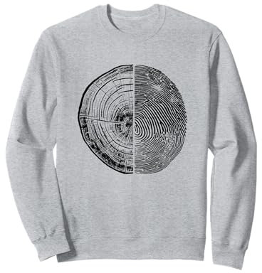 Baumringe und Fingerabdruck Sweatshirt