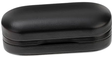 CALLARON Doppelt Brillenetui Aus PU Brillenbox Für 2 Brillen Organizer Für Sonnenbrillen Und Lesebrillen Hartschalen Etui Für Reisen