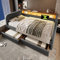 YESGIGA Polsterbett Tagesbett 140x190 cm, Schlafsofa mit LED und USB-C Ladefunktion, Daybett mit 2 Schubladen und Stauraum-Kopfteil (Grau)