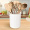 Soporte Utensilios Cocina de Cerámica, Soporte de Cerámica para Cubiertos 13.3*10.8*9.7cm, contenedor de utensilios de cerámica para Organizar la Encimera y Guardar Cubiertos, Cucharas y Florero
