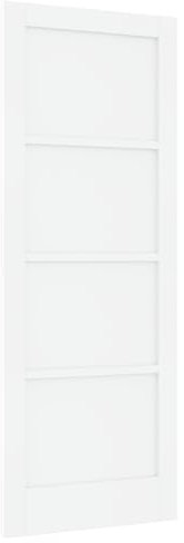 vidaXL Puerta Interior 'ORKDAL'Blanca 78x202x4 cm de Madera Sólida de Pino