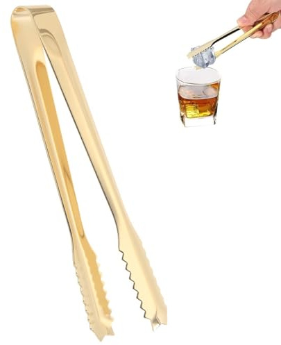 Zestjewel Stainless Steel Ice Sugar Tong,Gold Ice Tongs Gold Tongs for Ice Golds Bar Tong Salad Tong,Appetizers Tong Golds Candy Tong Mini Serving Tong Small Tong Appetizers Tongs for Bar Ice Bucket