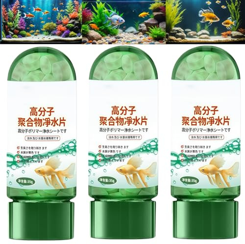 3PCS Powerful Aquarium Water Purification Tablet,Quick Clear Fish Tank Cleaner & Algae Remover,Water Conditioner for Fish Tanks,Portable Aqua Water Purification Tablets,Water Purifying Tablets