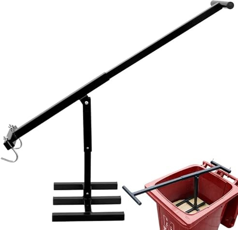 Ankishi wheelie Bin Compactor,Manual Rubbish Press for 120L & 240L Wheelie Bins,Adjustable Height Bin Compactor,Waste Recycling Hand Tool for Home Garden Restaurant Community Sanitation（black）