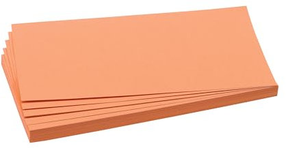 FRANKEN Moderationskarten Rechteck, 205 x 95 mm, 500 Stück, Präsentationskarten ideal für Meetings, Trainings, Schulungen im Büro oder Hotel und Lehrer in Schulen, Metaplankarten, Orange, UMZ 1020 05