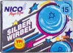 Jugend Feuerwerk NICO® Silber Wirbel 1Pack 6Stück Bodenkreisel