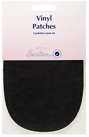 Hemline Vinyl Patches - Sew In - Black H699