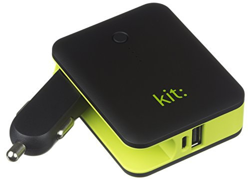 Kit 2-in-1 Micro USB In-Car Charger with 3000 mAh Power Bank for Smartphone, Tablet and MP3 Device - Black