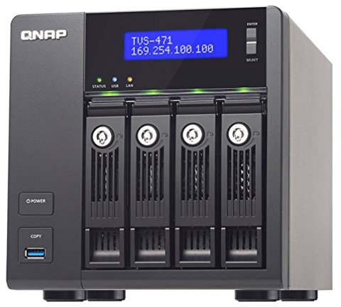 Qnap Turbo NAS TVS-471-i3-4G Unita di Stoccaggio di Rete