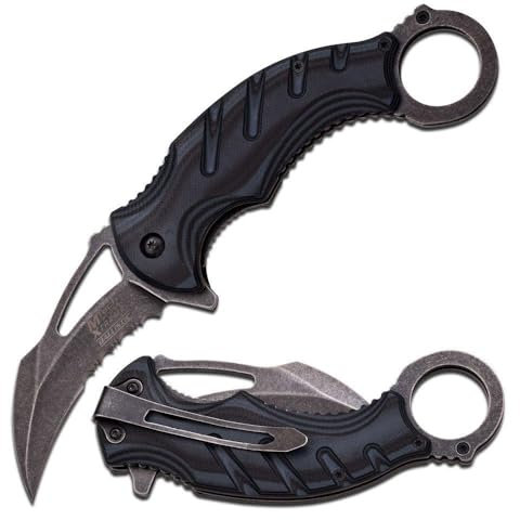 Karambit-Taschenmesser MTech Extreme Ballistic MX-A833GY mit Schnellentriegelungssystem.