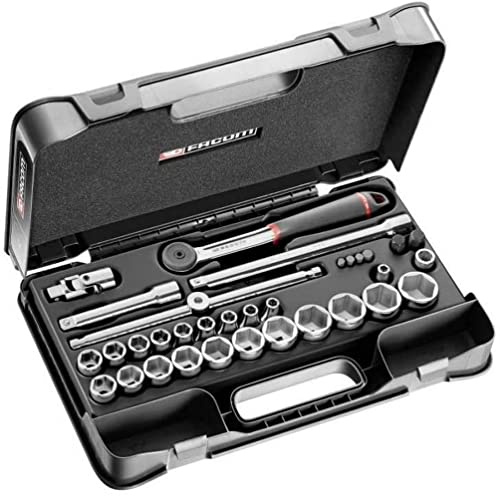 FACOM S.447ADP Series S.447 1/2 Metric 6-Point Socket Set, 35-Piece