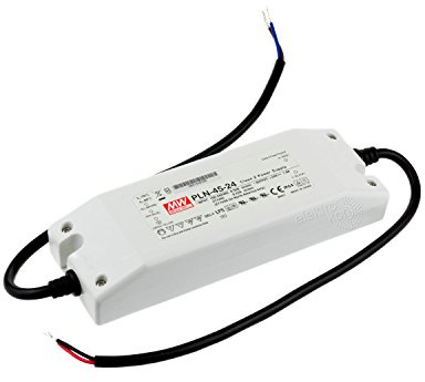 Mean Well PLN-45-12 Einbau-Netzteil 12Vdc / 3,8A / 45,6W / IP64 / MM- u. F.-Zeichen
