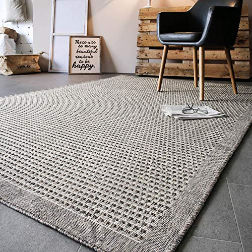 andiamo In- und Outdoor Teppich wetterfest Savannah - Teppich Wohnzimmer im schlichten Design auch einsetzbar als Küchenteppich, Balkon Teppich oder Teppich Schlafzimmer, 200 x 285 cm Hellbraun