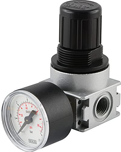 Fittingteile - Druckregler Baureihe 0 - Vordruckabhängig - 600 l/min - Druckminderer Druckluft (Gewindegröße: G 1/8 - Druckregelbereich: 0,2-6 bar)