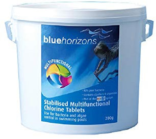 Blue Horizons Multifunctional 200g Chlorine Tablets for Swimming Pools 10kg