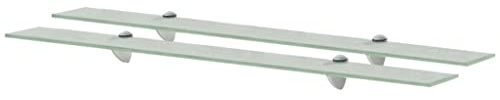 vidaXL Schweberegale 2 STK. Glas 90x20 cm 8 mm