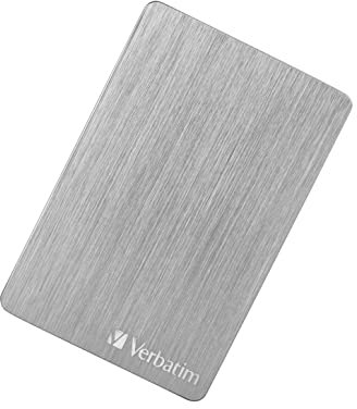 Verbatim Store 'n' Go ALU Slim, 2 TB, Silber, Externe Festplatte, USB 3.2 GEN 1, Festplatte extern aus Aluminium, für Windows & Mac OS X, tragbare Festplatte, USB Festplatte