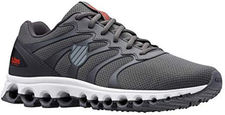 K-Swiss Herren Tubes Comfort 200 Training Shoe Crosstrainer, Asphalt/Jet Black/Spicy Orange, 46 EU