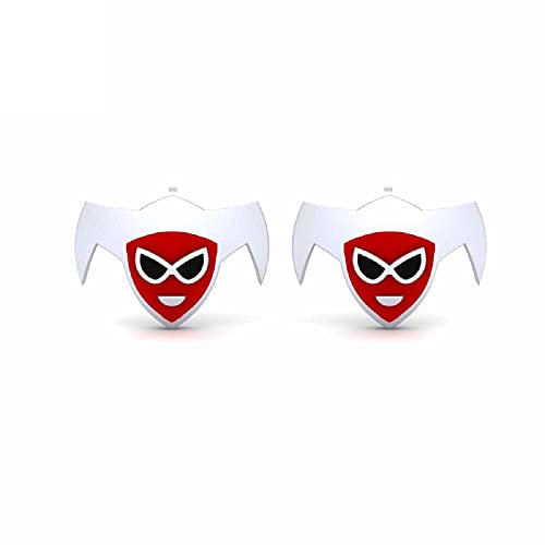 Ohrringe aus massivem 925er-Sterlingsilber, Harley-Quinn-Ohrstecker