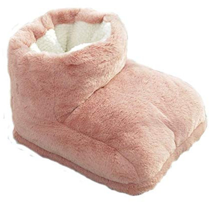 Wärmflasche mit Deckel 5V Warm Fuß Schatz-weicher Plüsch USB Beheizte Winter warme Schuhe warme Füße Hände Hüfte All-inclusive Fußwärmer Wärmflasche Klassischer Heißwasserbeutel (Color : Pink)