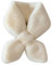 MoreChioce Damen Winter Schal Kunstfell Kragen, Flauschig Faux Fellkragen Kunst Kaninchenfell Pelzkragen Schal Frauen Kunstpelz Pelzschal Cross Neck Schal für Herbst Wintermantel,90cm × 9cm Weiß