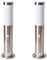 Novatool 2x Gartenlampen I 45 cm I mit Bewegungsmelder I Edelstahl I IP44 I E27 Sockel I Gartenleuchten Stehlampen Säulenlampen außen Außenlampen Aussenleuchten Sockelleuchten Pollerleuchten