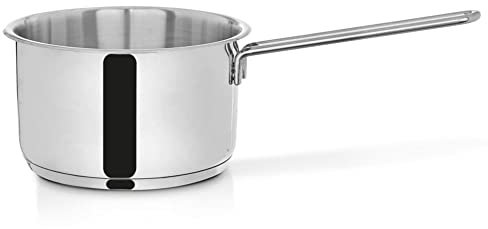 Casseruola con manico in acciaio inossidabile, adatta a induzione, 18 cm, 2,7 l