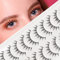 EMEDA 10 Paires Faux Cils Manga Faux Cils Naturel Bande Transparente Cils Anime Doux RÉUtilisable Spiky Manga Lashes 100% Fait À La Main Faux Cils 3D False Eyelashes (Manga 02)