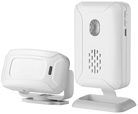 Hsthe Sea Wireless PIR Sensore di Movimento Rilevatore di Allarme di Sicurezza Campanello con Luce Notturna per Negozio Negozio Ufficio Casa Ingresso Porta Benvenuto ECC