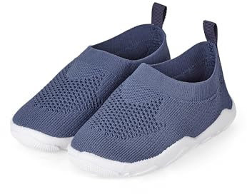 Sterntaler Badeschuhe einfarbig - Kinder Aquaschuhe schnelltrocknend - Unisex Schwimmschuhe, bequeme Strand Slipper, blau, Größe 24