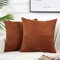 FDTERN 2er Set Rostrot Kordsamt Kissenbezug 45x45CM Weich Moderne Dekorative Kissenbezüge Kissenhülle Dekokissenbezug Sofakissen Dekokissen Boho Herbst Deko für Sofa Schlafzimmer Wohnzimmer Balkon