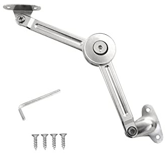 Heavy Duty Lid Stay Hinge Door Open Upward and Downward Self Closing Lift Up Buffer With Screws for Kitchen Wardrobe