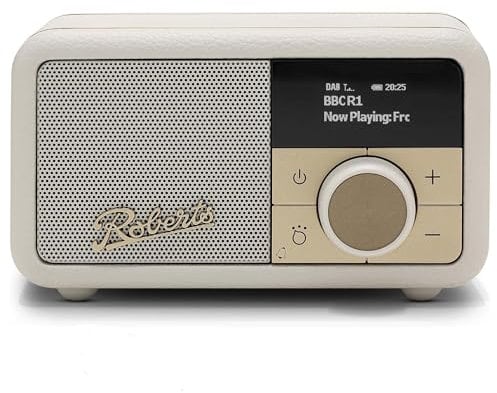 Roberts Revival PETITE2 FM/DAB/DAB+ Digital Radio with Bluetooth, Pastel Cream