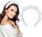 Damen Spa Haarband Stirnband Weiß Make up Haarband Weicher Schwamm Hautpflege Haarreifen Haarschmuck zum Waschen des Gesichts Make up Entferner Dusche Hautpflege