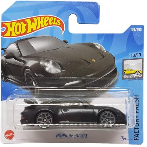 Hot Wheels - Porsche 911 GT3 - Factory Fresh 10/10 - HCX85 - Short Card - Mattschwarz - Mattel 2022