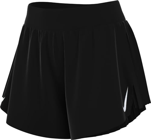 Nike Damen W Nk Arswft Dfadv Mr 3in Shorts, Black/White, XS EU