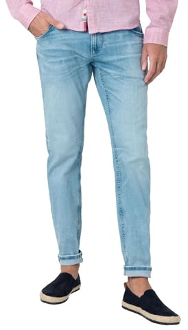 Timezone Herren Jeans Slim SCOTTTZ - Slim Fit - Blau - Bright Blue Wash W29-W38, Größe:34W / 34L, Farbe:Bright Blue Wash 3151