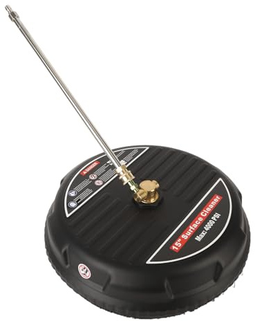 Limpiador de Superficies de Lavadora a Presión de 15 4000 PSI, Lavadora a Presión de Entrada de Acero Inoxidable con Biela y Accesorio de Lavadora Eléctrica de 4 Ruedas para